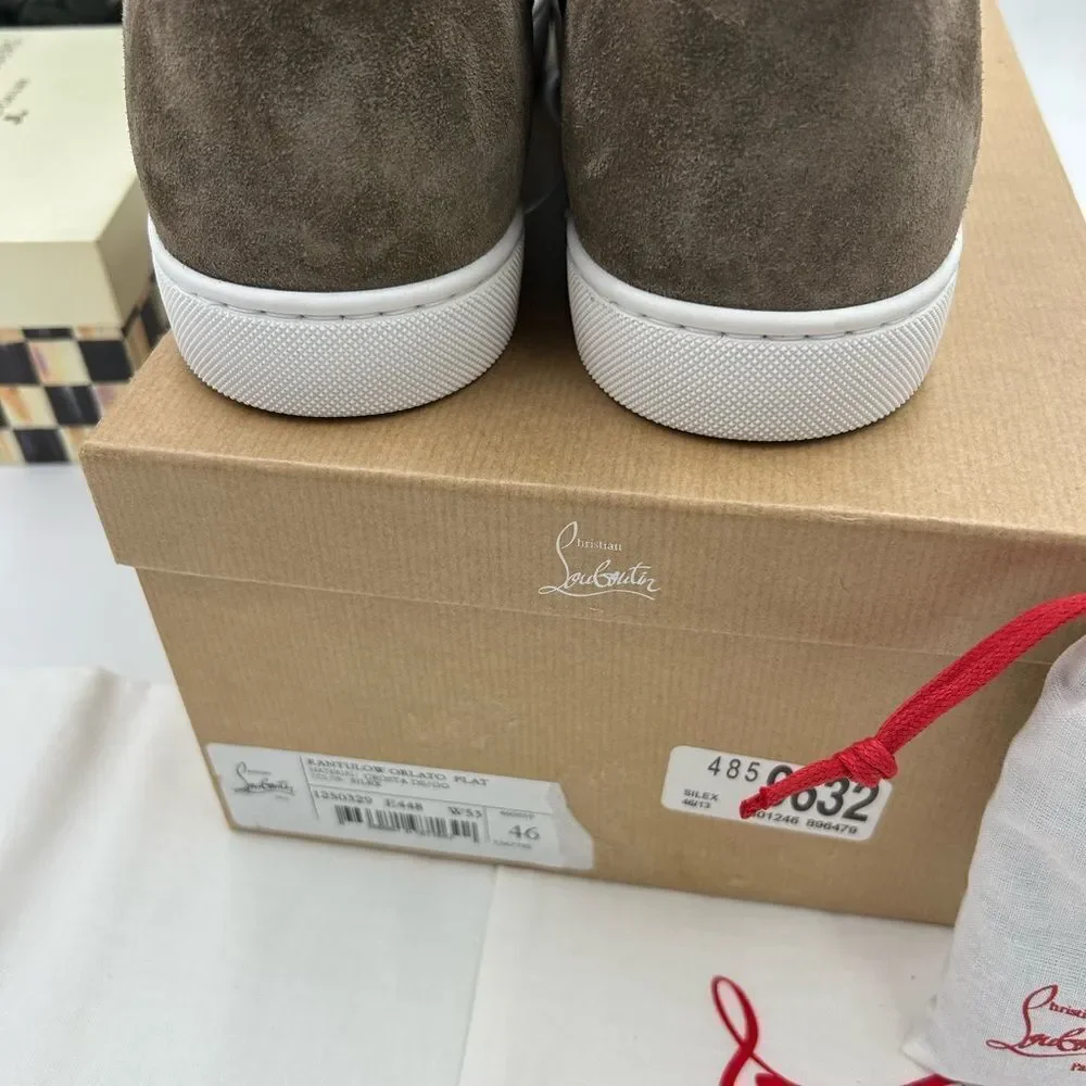 Men's Christian Louboutin Rantulow suede sneakers size 46 made in Italy